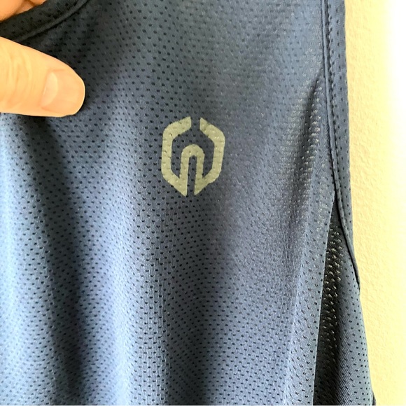 NELEUS Mens NAVY BLUE Athletic Y-Back Muscle Tank Size Medium - Picture 5 of 12